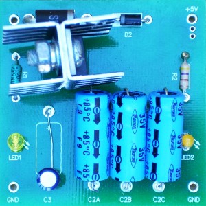 DC-DC 5V Power Supply with LEDs Assembled PCB
