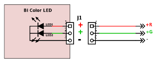 Bi Color LED Module connection diagram