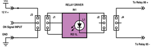 Relay Driver with LED connection diagram