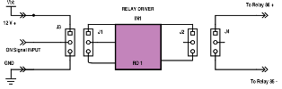 Relay Driver with LED connection diagram