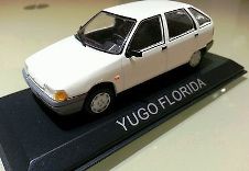 1:43 O Scale YUGO FLORIDA Model White