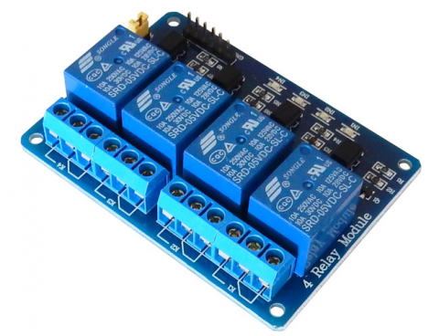 4 Relay Module with LED Assembled PCB